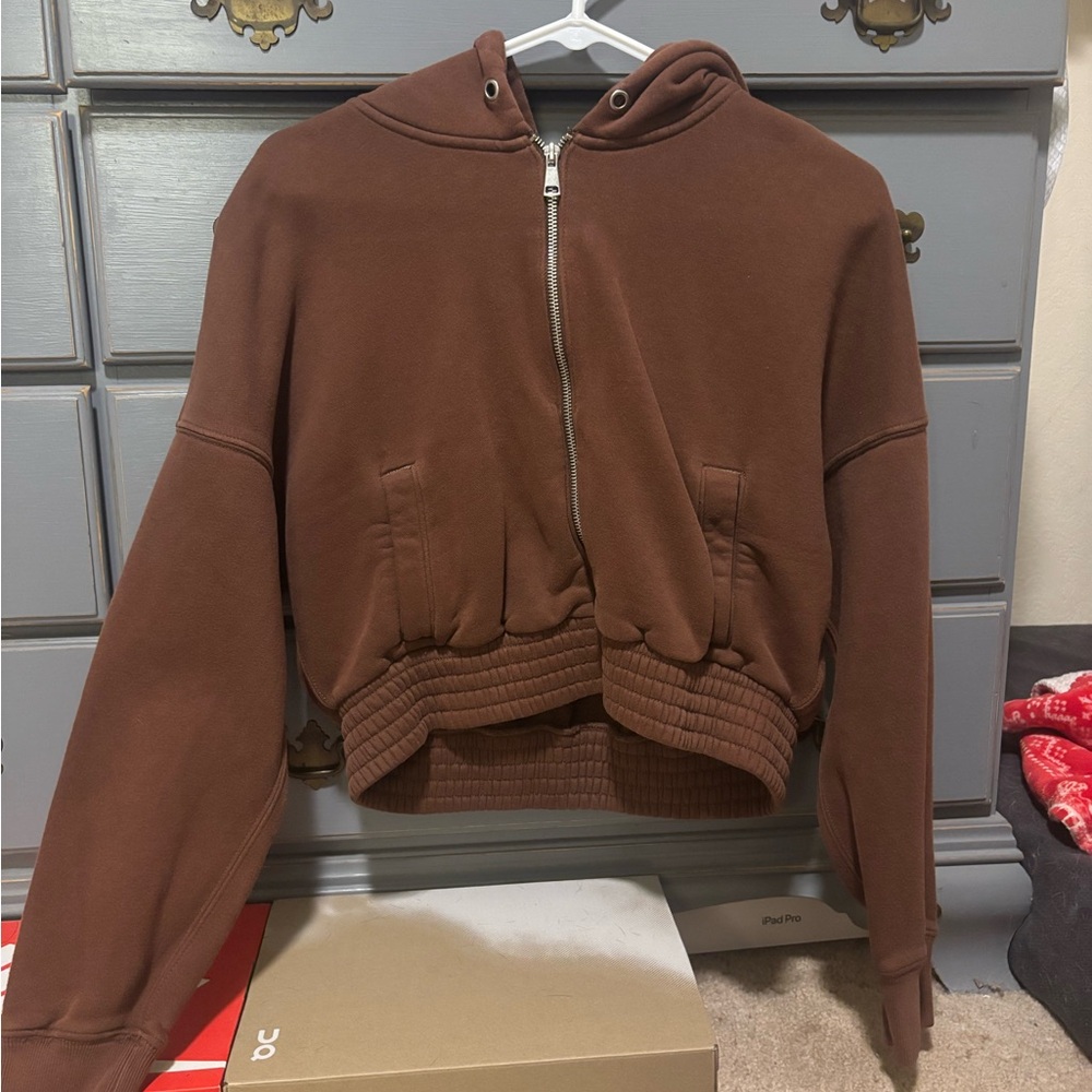 Abercrombie & Fitch Brown Fleece-Lined Hoodie